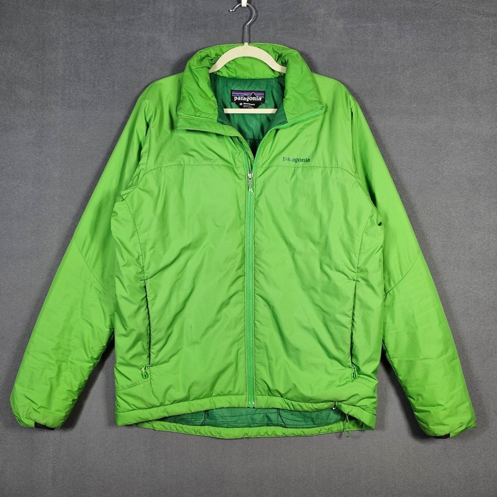 Patagonia Jacket Mens Medium Green Primaloft Insulated Full Zip Hiking Outdoor